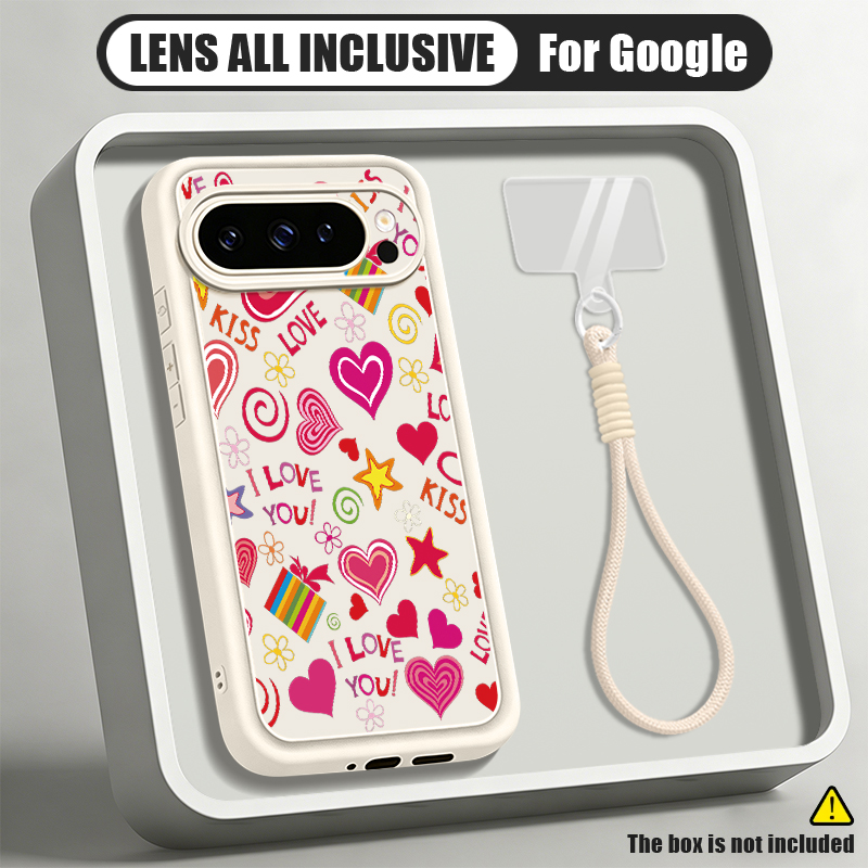 Phone Cases Google Pixel 9A - 러브 하트 패턴 휴대폰 케이스 (구글