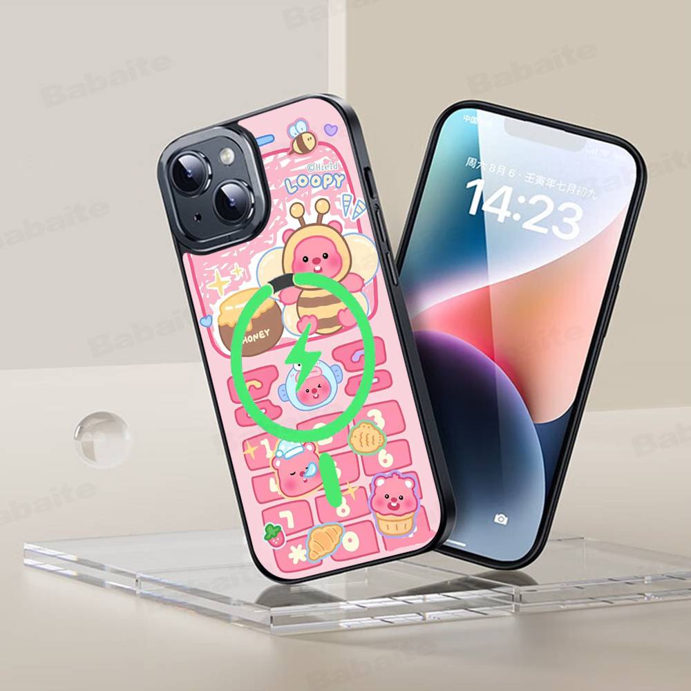 Phone Cases Loopy - 한국산 자망 L-루피 마그세이프 마그네틱 무선