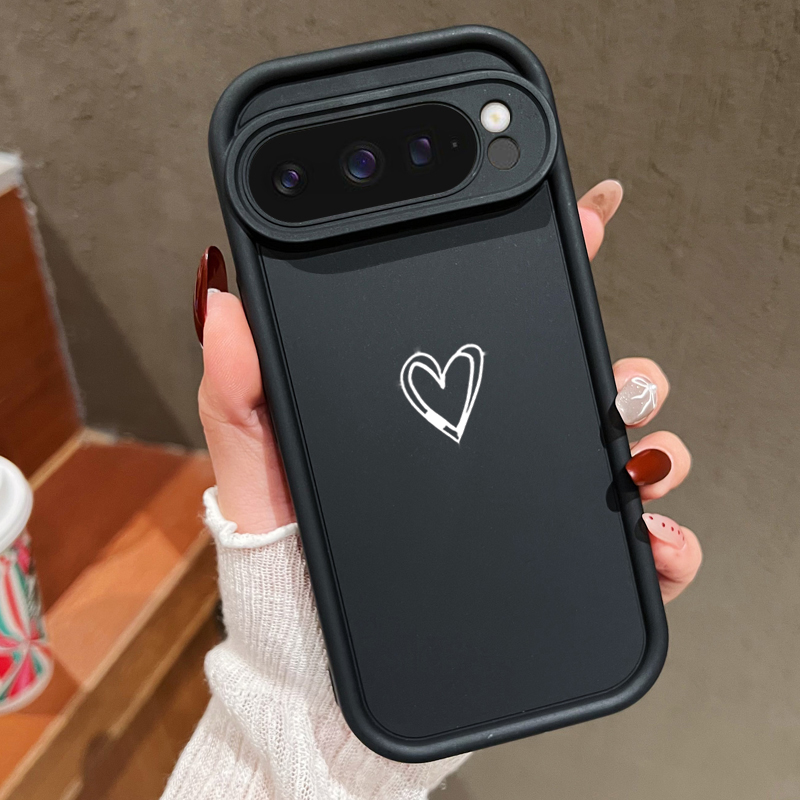 Phone Cases Google Pixel 9A - 심플 러브 패턴 소프트 케이스 구글