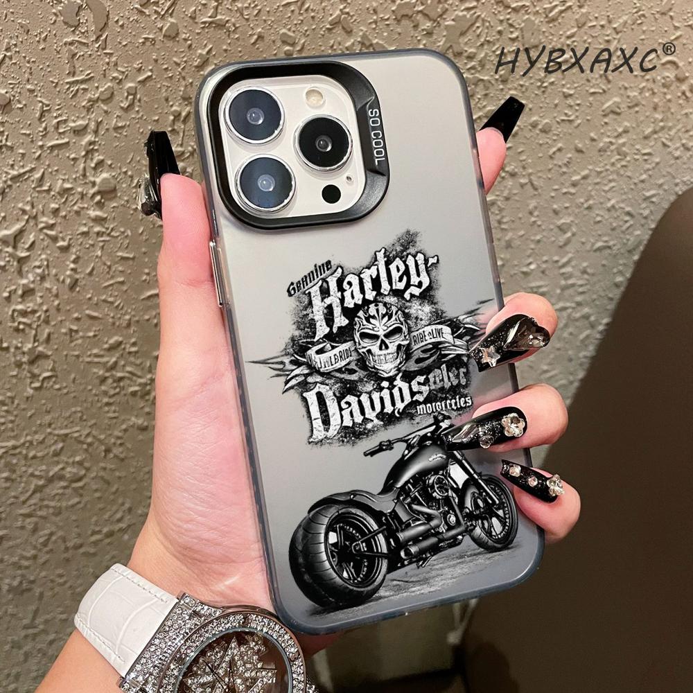 Phone Cases Trendy - HYBXAXC 고딕 H-할리 해골 오토바이 디자인