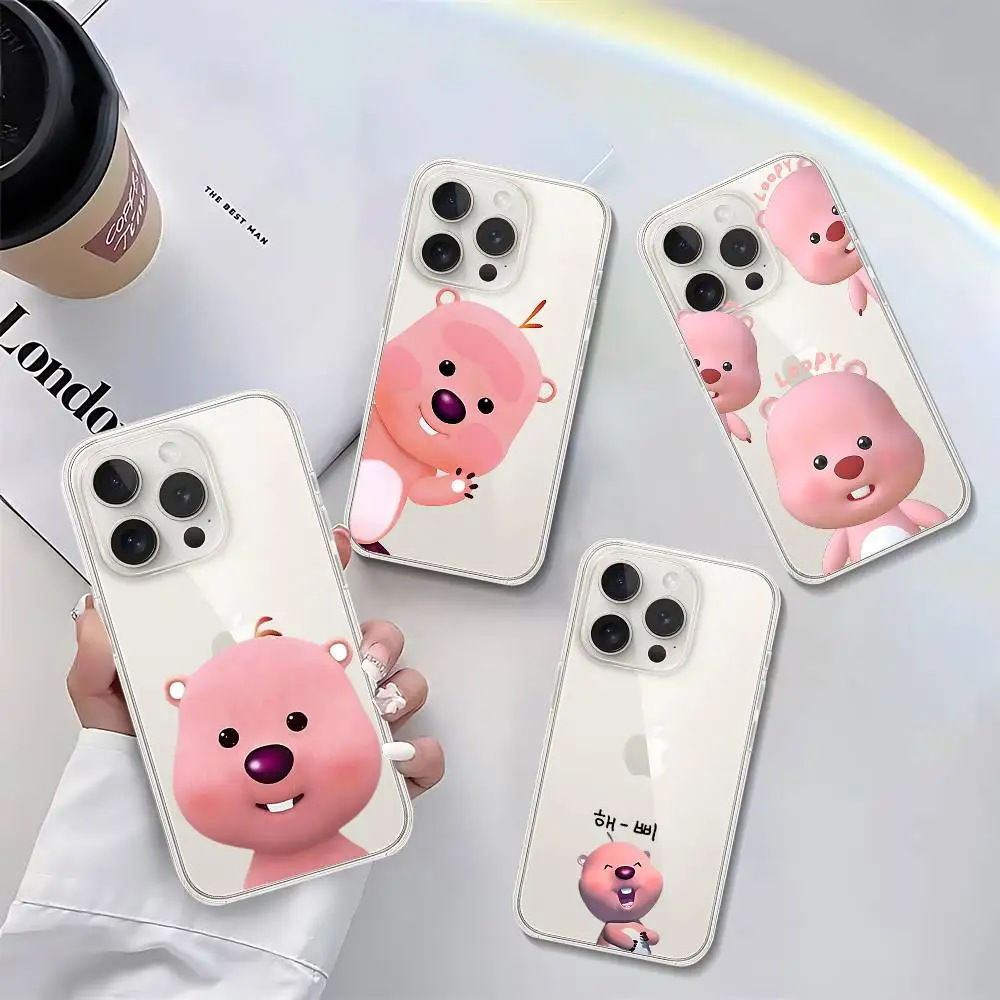 Phone Cases Loopy - 한국-뽀로로 귀여운 L-루피 폰 케이스 아이폰