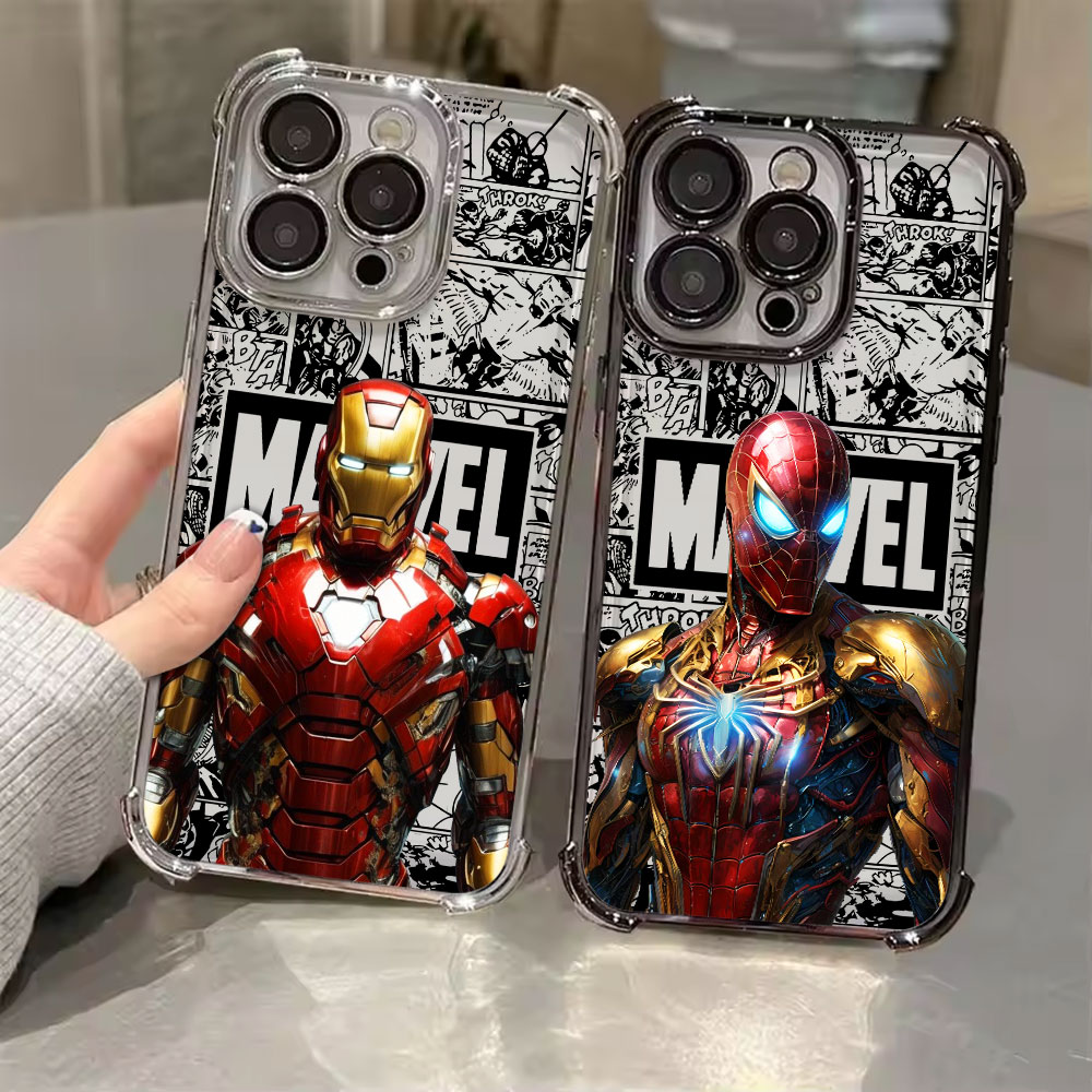 Xiaomi Poco X6 - 마블 스파이더맨 아이언맨 만화 휴대폰 케이스