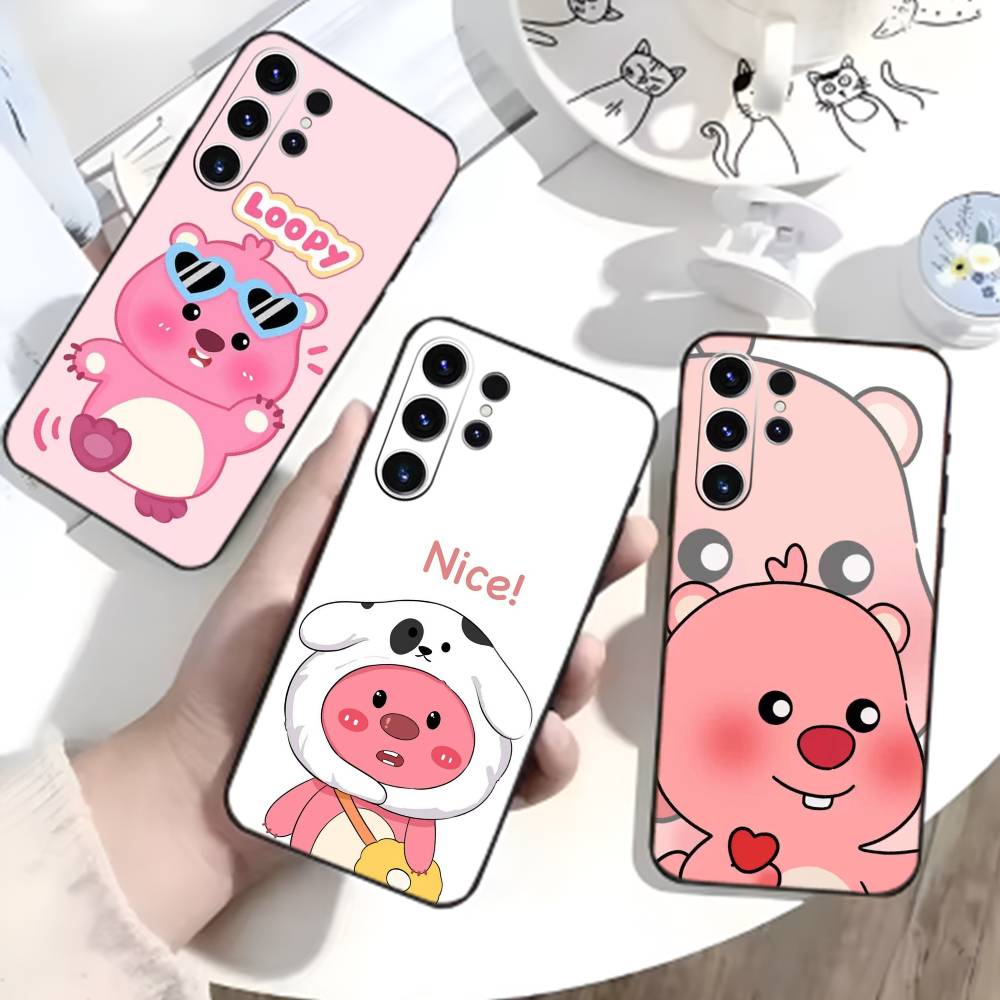 Phone Cases Loopy - 삼성 S26,S25,S24,S23,S22,S21,S20,Ultra,Plus,FE용 귀여운 만화 L-loopy 휴대폰