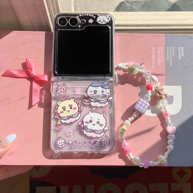 Phone Cases With Wallet - 귀여운 만화 애니메이션 치이카와 우사기 카드
