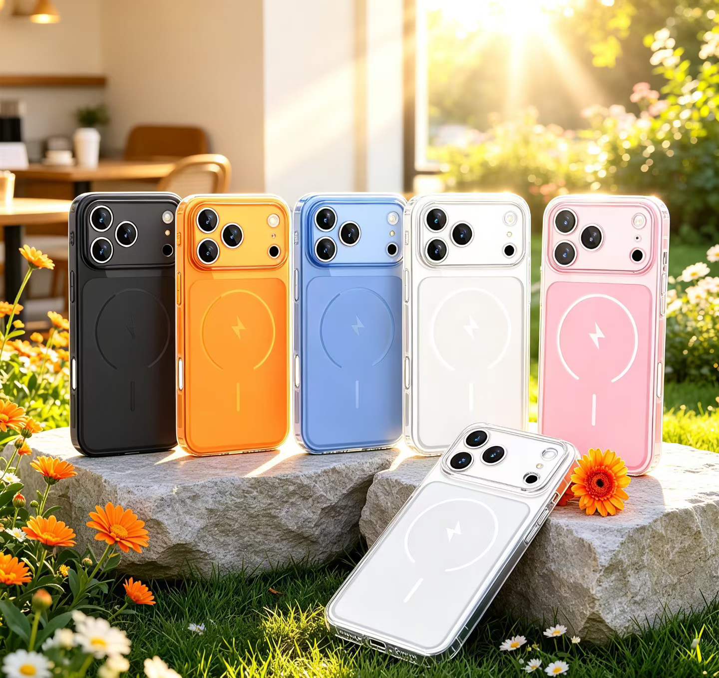 Phone Cases Loopy - 충격 방지 라이트닝 클리어 컬러 폰