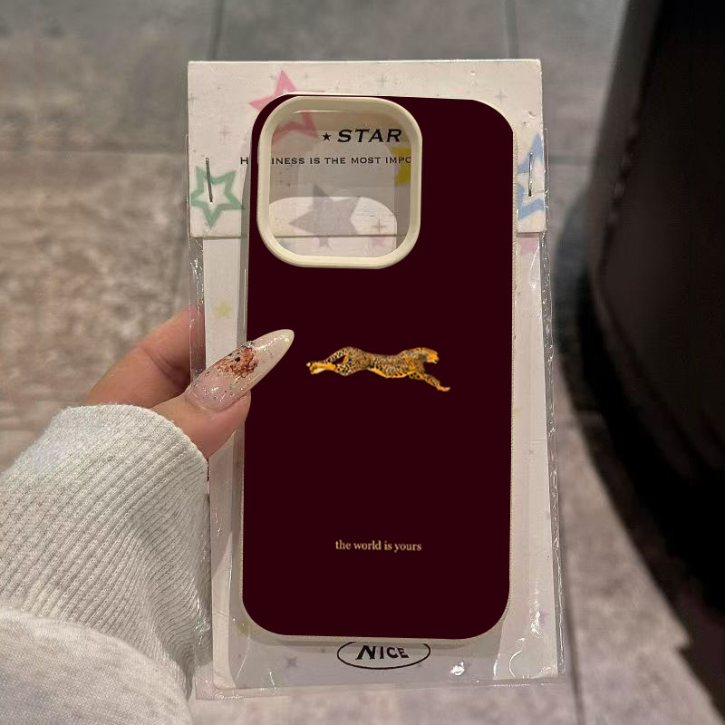 Phone Cases Trendy - 미니멀리스트 레오파드 러닝 패턴 폰 케이스