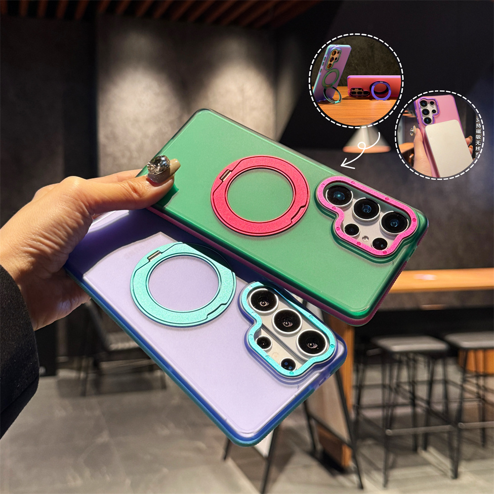 Ring Stand Case - 대비되는 색상의 360도 회전 마그네틱 맥세이프