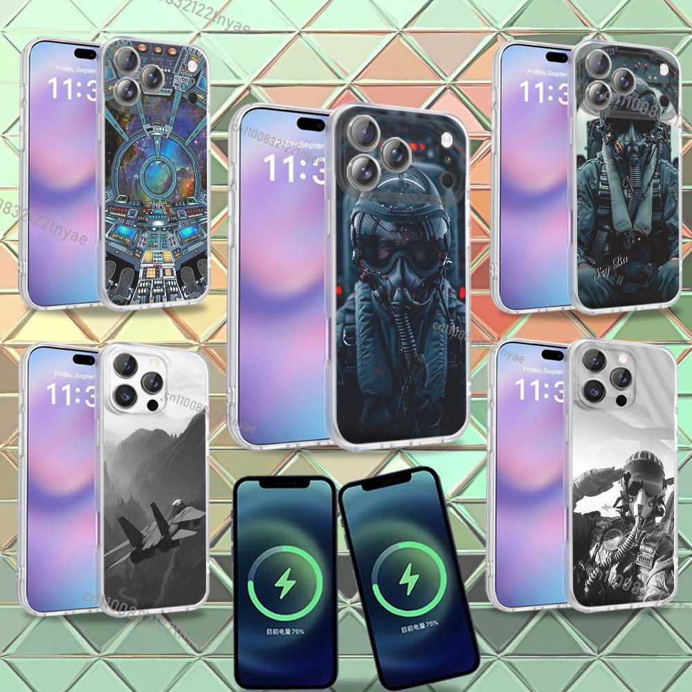 Phone Cases Aviation - 항공기 조종석 디자인 아이폰 16,14,11,17,13,15,12Air,Plus,Pro,Max,E,Mini용 무광
