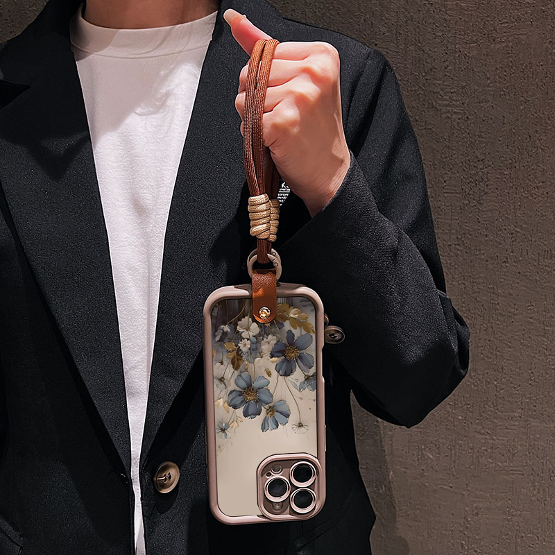 블루 플라워 랜야드 스트랩 로프 폰 케이스 삼성 갤럭시 - Phone Cases With Straps 리뷰 및 가격