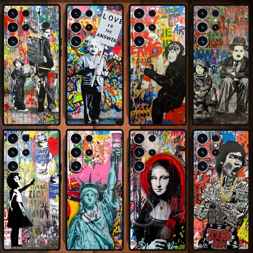 Banksy 낙서 예술 전화 케이스 삼성 갤럭시 S25 - Phone Cases Drawing 리뷰 및 가격