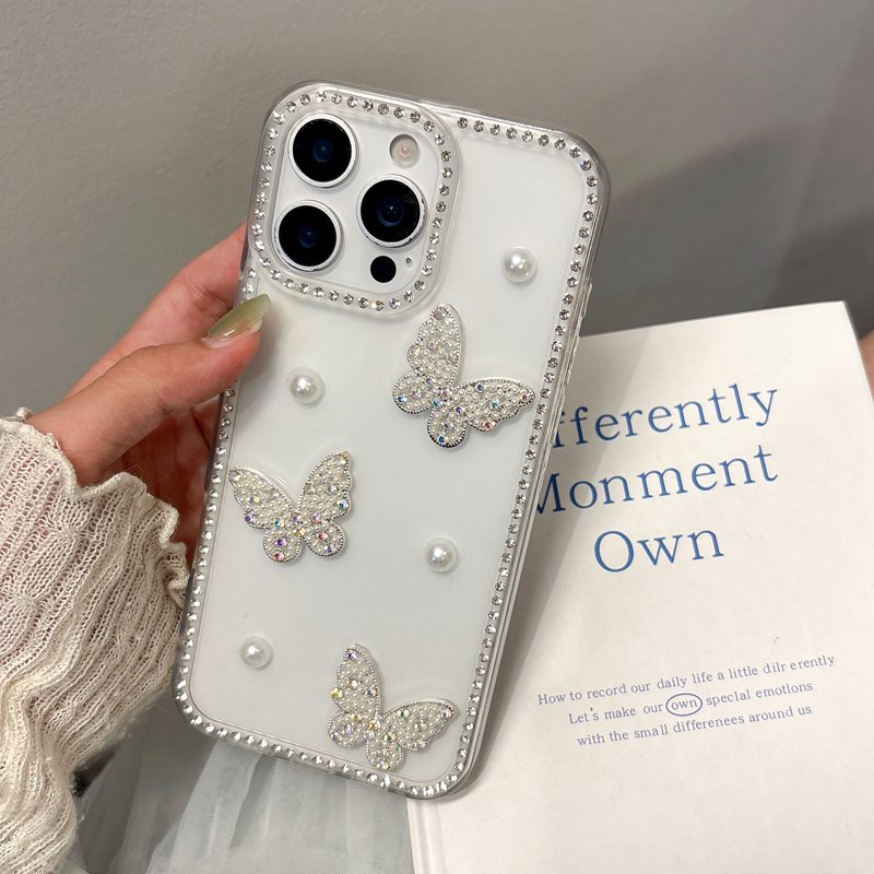 진주 나비 블링 다이아몬드 투명 폰 케이스 (아너 매직 - Phone Cases Loopy 리뷰 및 가격