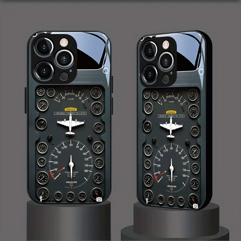 HOT 레트로 항공 요소 유리 유리 전화 케이스 삼성  - Phone Cases Aviation 리뷰 및 가격