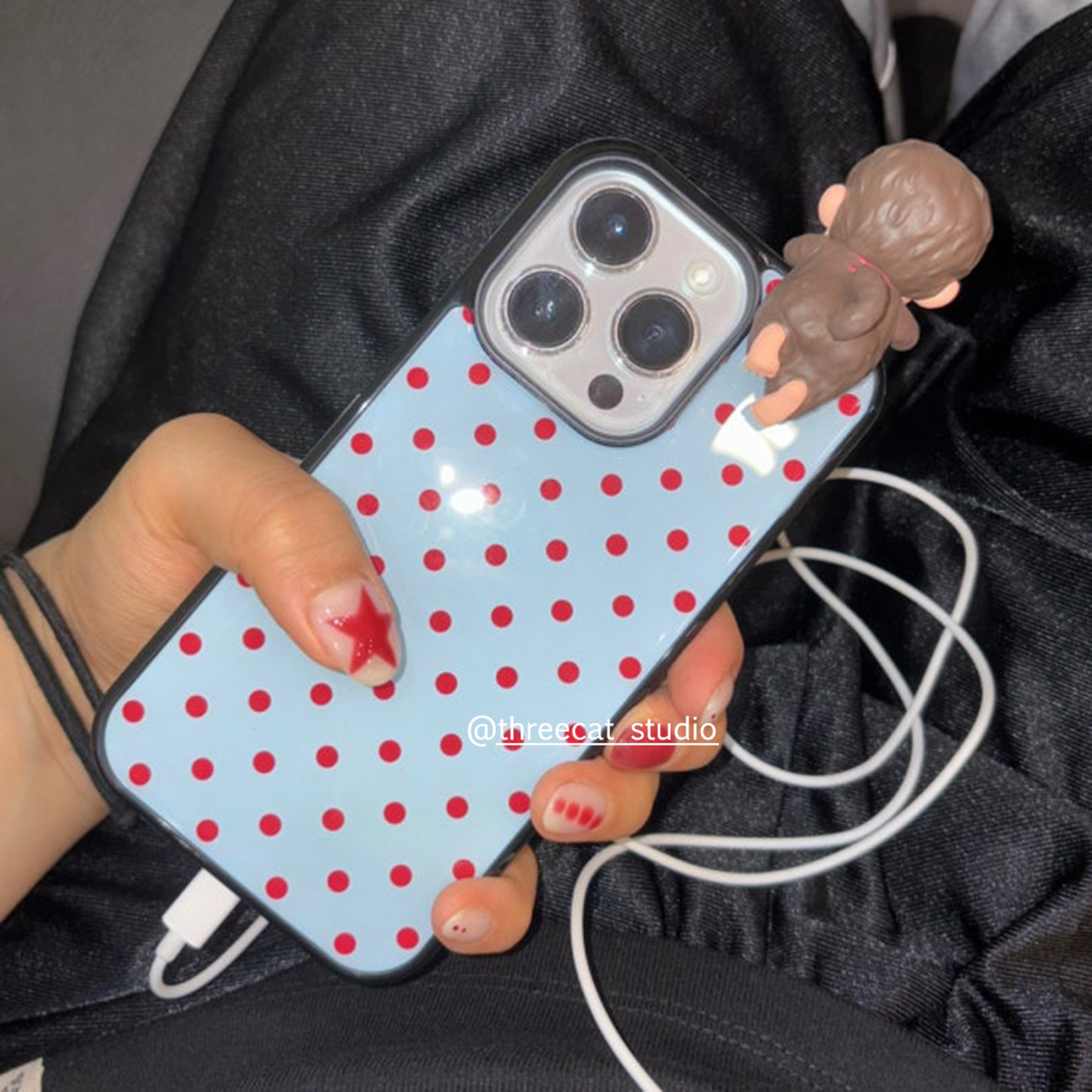 컬러풀한 물방울 무늬 블랙 테두리 무광 폰 케이스 (아 - Phone Cases Rugged 리뷰 및 가격