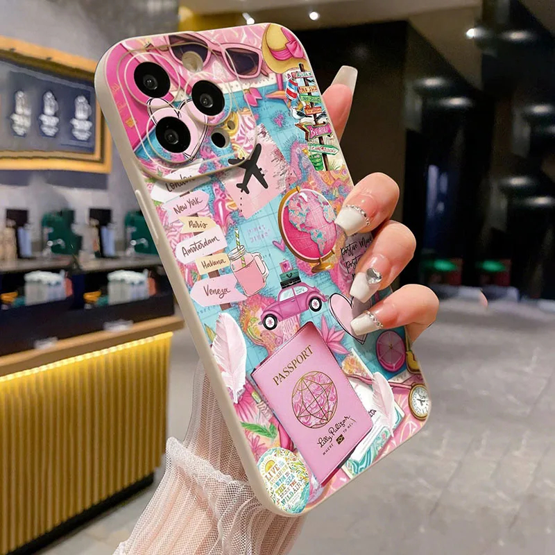 여행용 비행기 프린트 무광 안티드롭 폰 케이스 (아이폰 - Phone Cases Iphone 15 리뷰 및 가격