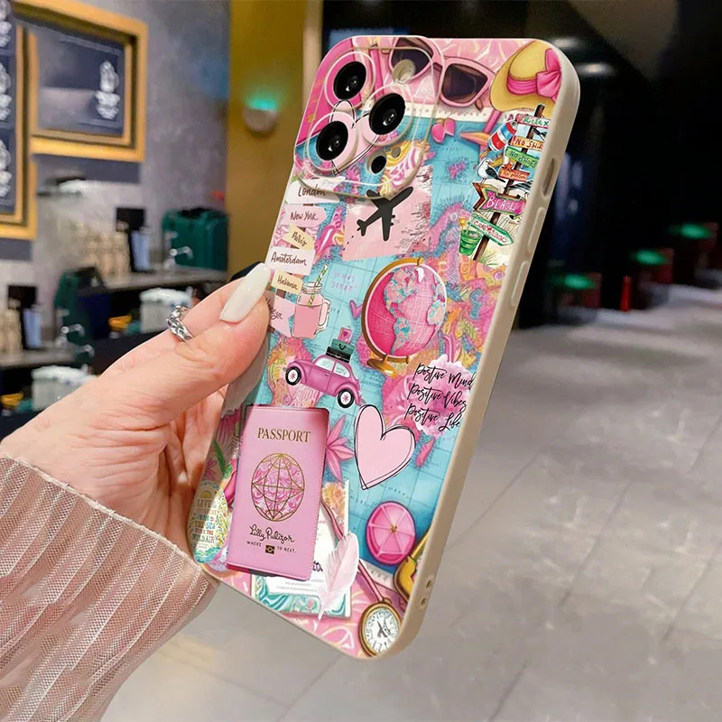 여행용 비행기 프린트 무광 안티드롭 폰 케이스 (아이폰 - Phone Cases Iphone 15 리뷰 및 가격