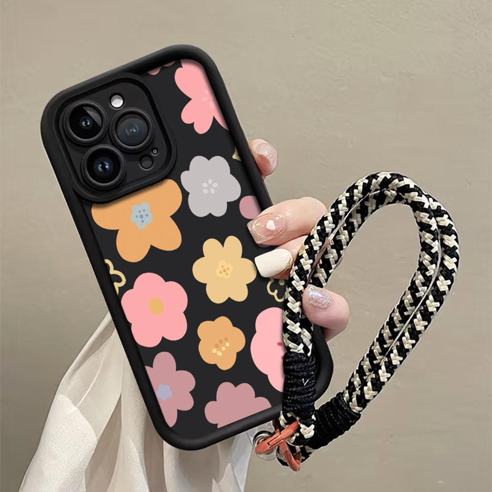 마카롱 플라워 스트랩 로프 폰 케이스 아이폰 12 13 - Phone Cases With Straps 리뷰 및 가격