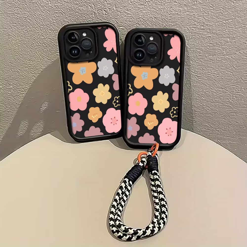 마카롱 플라워 스트랩 로프 폰 케이스 아이폰 12 13 - Phone Cases With Straps 리뷰 및 가격