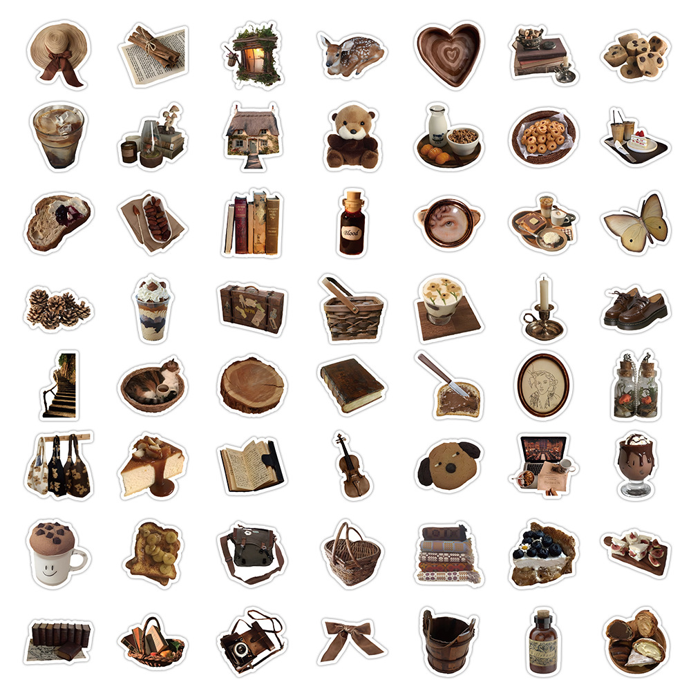 레트로 브라운 방수 스티커 60개, 휴대폰 케이스 장식 - Phone Cases You Can Design 리뷰 및 가격