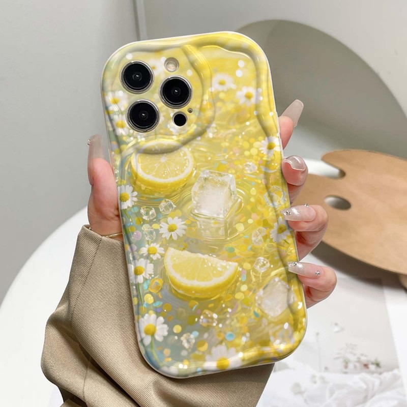 유화 레몬꽃 얼음 조각 디자인 삼성 S25 S26 S2 - Phone Cases Drawing 리뷰 및 가격