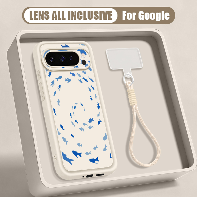  혹등고래 프린트 손목 스트랩 끈 케이스 (구글 픽셀  - Phone Cases With Straps 리뷰 및 가격