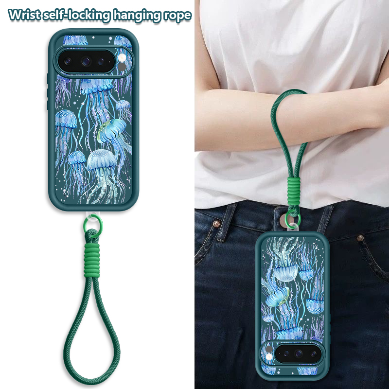  혹등고래 프린트 손목 스트랩 끈 케이스 (구글 픽셀  - Phone Cases With Straps 리뷰 및 가격
