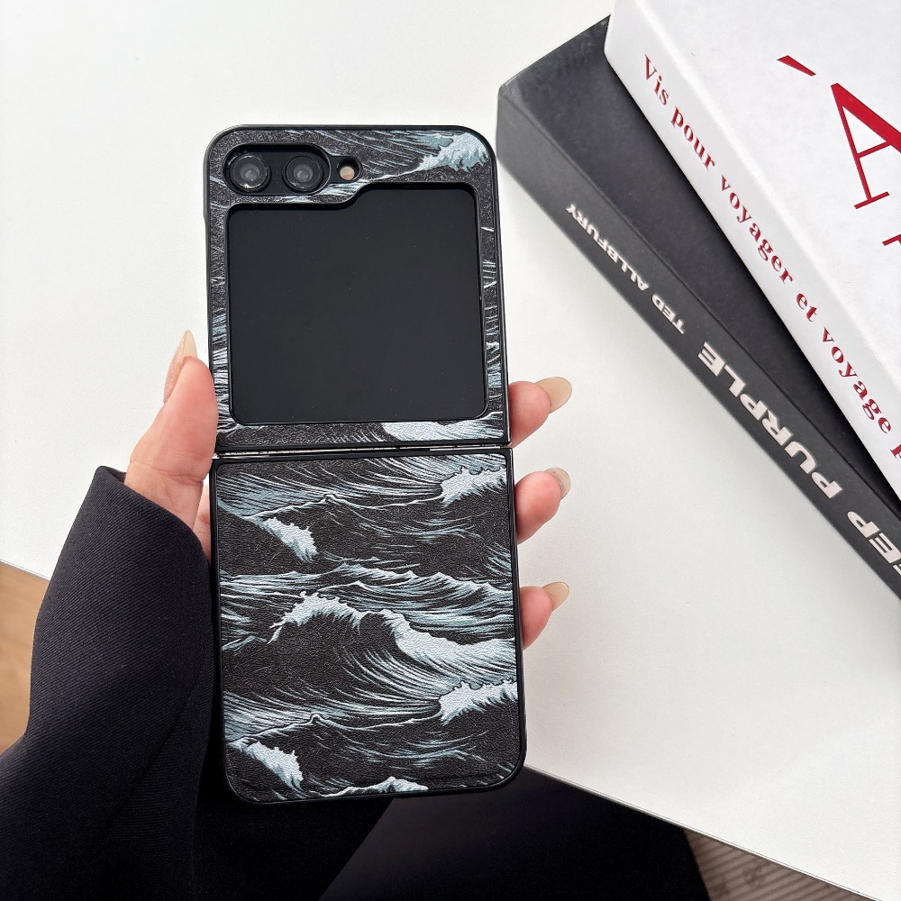 웨이브 페인팅 패턴 마그네틱 폰 케이스 삼성 갤럭시 Z - Phone Cases Drawing 리뷰 및 가격
