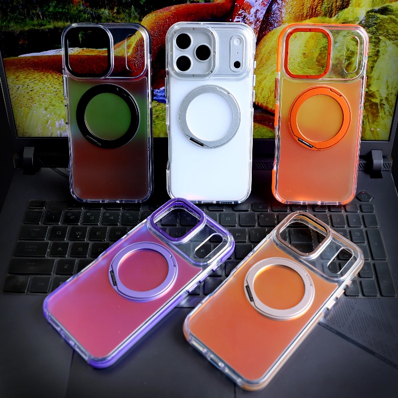 럭셔리 레이저 그라데이션 마그네틱 폰 케이스 아이폰 1 - Ring Stand Case 리뷰 및 가격