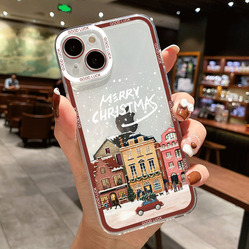 겨울 신년 크리스마스 거리 풍경 휴대폰 케이스 샤오미  - Phone Cases Redmi 리뷰 및 가격
