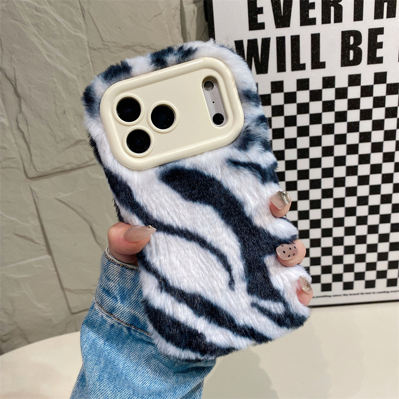 럭셔리 지브라 패턴 플러시 폰 케이스 (아이폰 17 에 - Phone Cases Iphone 15 리뷰 및 가격