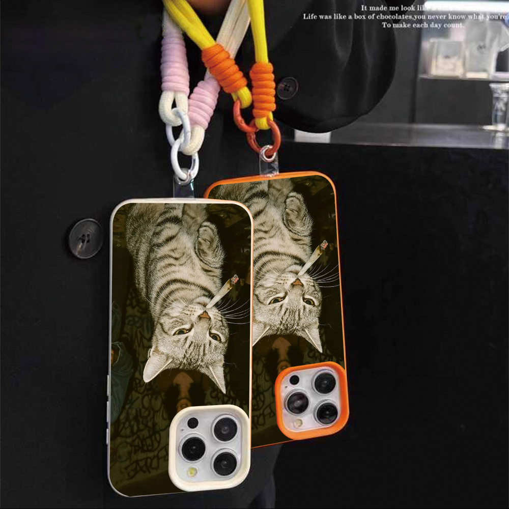 흡연하는 고양이 스트랩 로프 폰 케이스 아이폰 17 1 - Phone Cases With Straps 리뷰 및 가격
