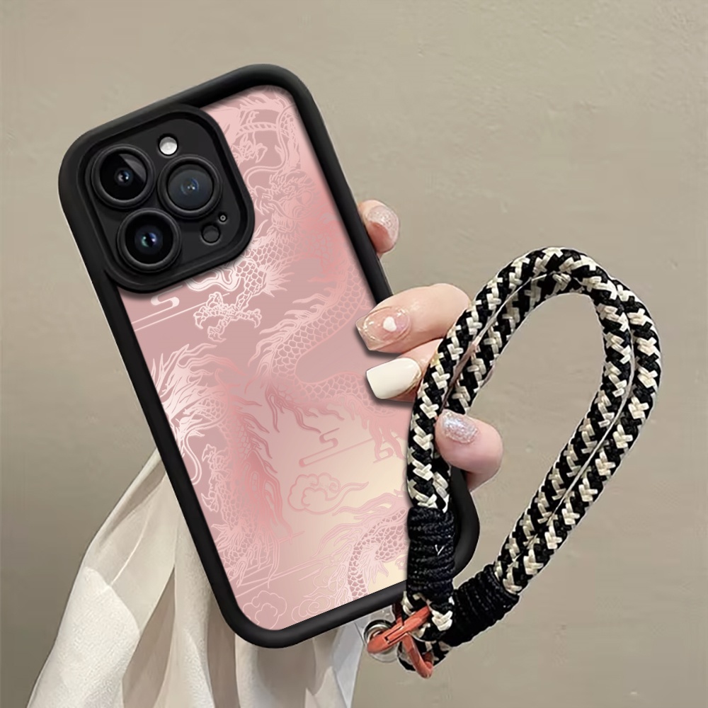 흰색 드래곤 패턴 스트랩 로프 폰 케이스 (아이폰 13 - Phone Cases With Straps 리뷰 및 가격