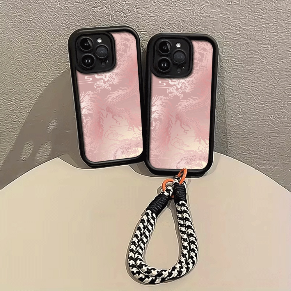 흰색 드래곤 패턴 스트랩 로프 폰 케이스 (아이폰 13 - Phone Cases With Straps 리뷰 및 가격