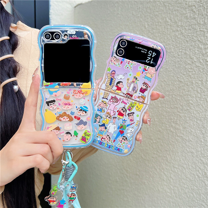 귀여운 일본 애니메이션 크레용신짱 삼성 갤럭시 Z 플립 - Phone Cases Anime 리뷰 및 가격