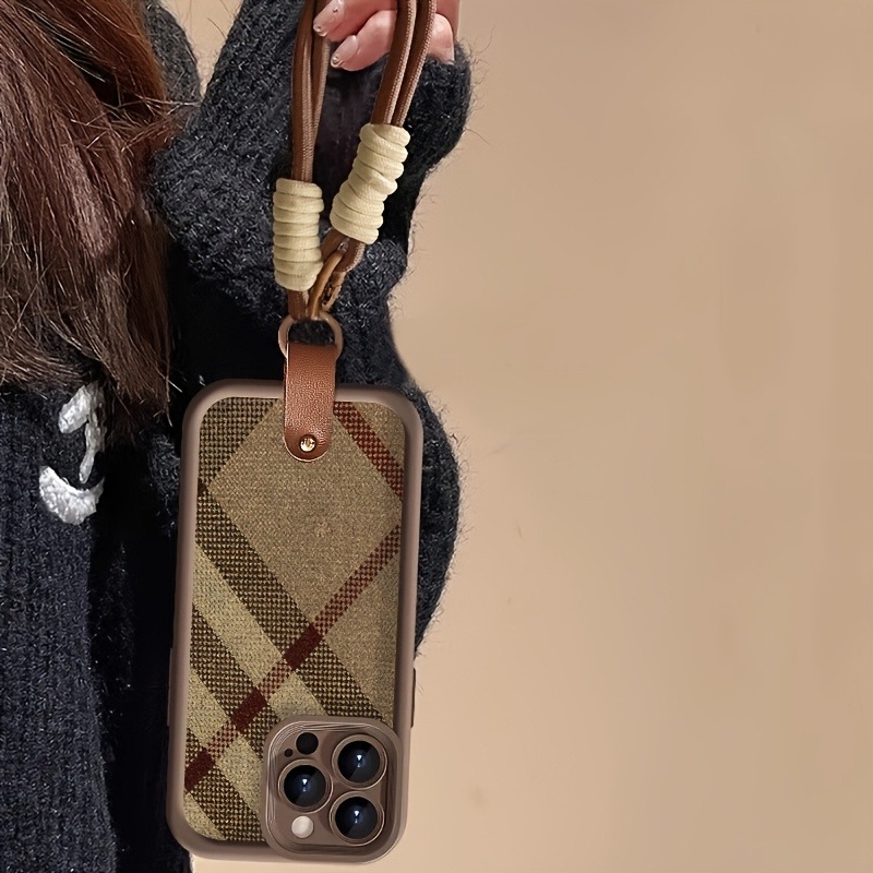 브라운 스트라이프 랜야드 스트랩 로프 폰 케이스 삼성  - Phone Cases With Straps 리뷰 및 가격