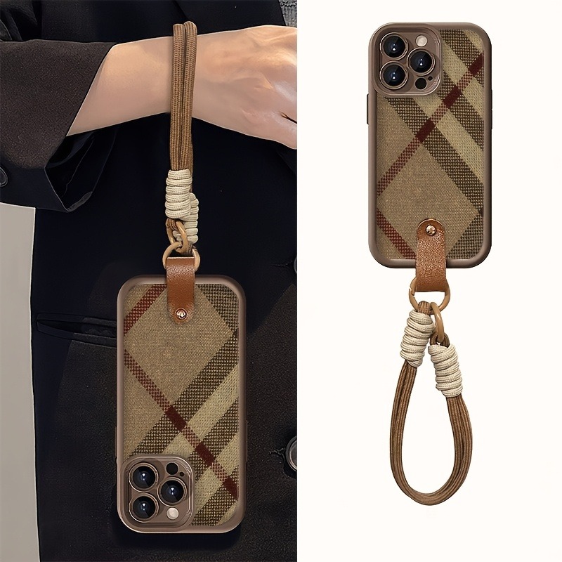 브라운 스트라이프 랜야드 스트랩 로프 폰 케이스 삼성  - Phone Cases With Straps 리뷰 및 가격