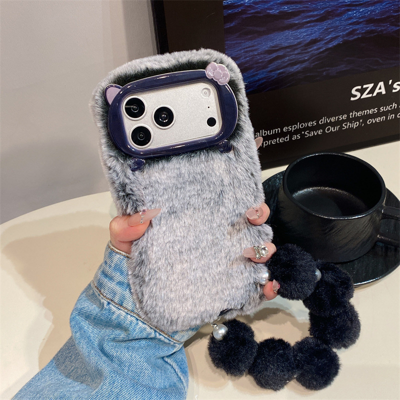 고급 솔리드 컬러 퍼리 플러시 폰 케이스 (아이폰 17 - Phone Cases For Iphone 17 리뷰 및 가격