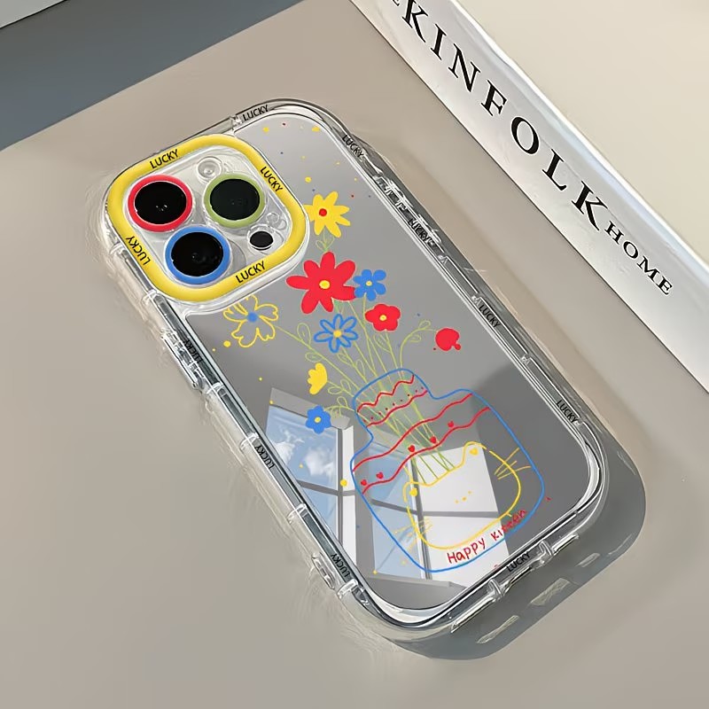 여름 데이지 고양이 꽃병 디자인 미러 폰 케이스 아이폰 - Phone Cases Bulk 리뷰 및 가격