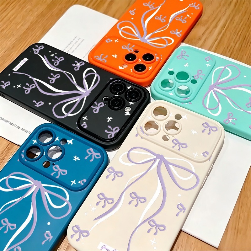 대형 퍼플 보우 스타 도형 프린트 폰 케이스 (아이폰  - Phone Cases Drawing 리뷰 및 가격