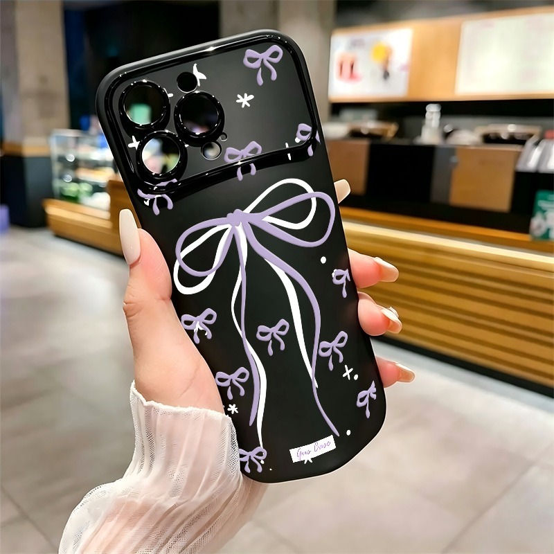 대형 퍼플 보우 스타 도형 프린트 폰 케이스 (아이폰  - Phone Cases Drawing 리뷰 및 가격