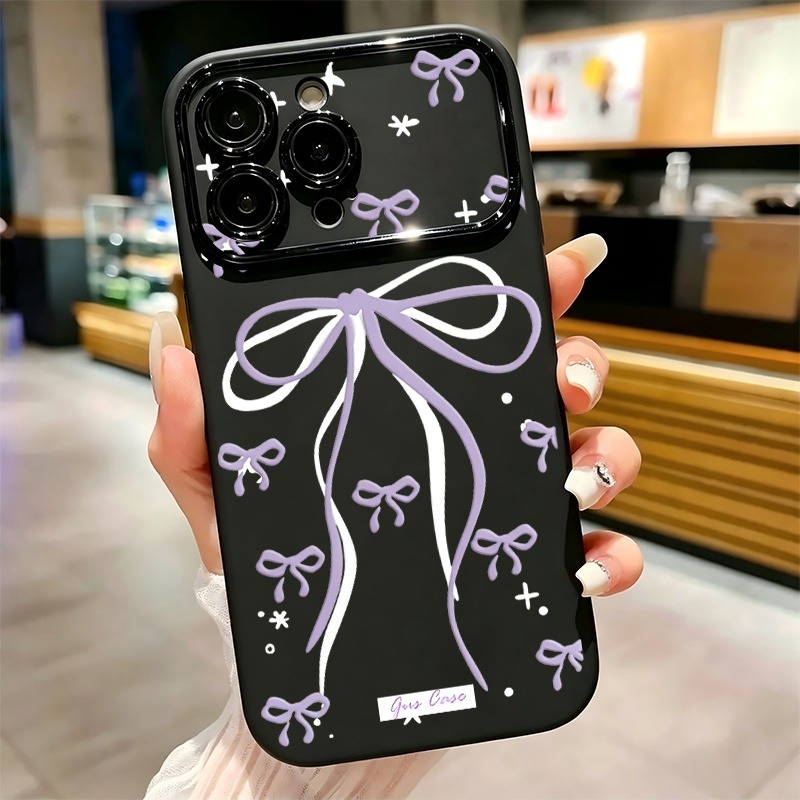 대형 퍼플 보우 스타 도형 프린트 폰 케이스 (아이폰  - Phone Cases Drawing 리뷰 및 가격