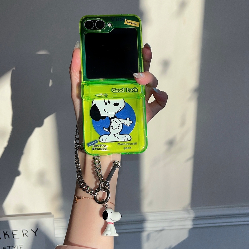 귀여운 만화 피넛 스누피 형광 그린 카드 지갑 포켓 폰 - Phone Cases With Wallet 리뷰 및 가격