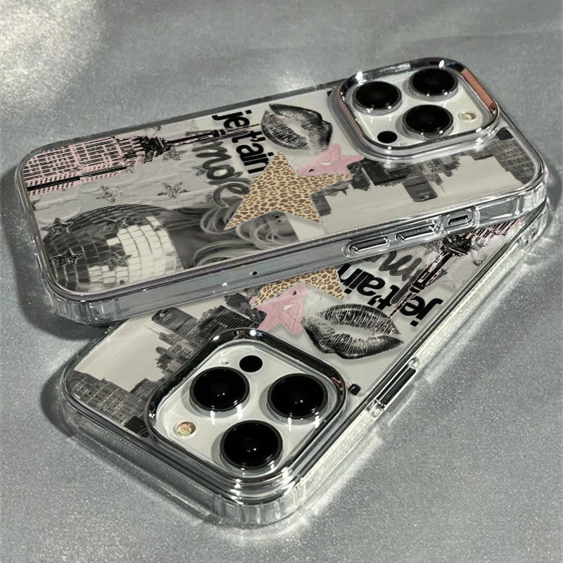 창의적인 레오파드 프린트 스타 라이트 볼 콜라주 고급  - Phone Cases You Can Design 리뷰 및 가격