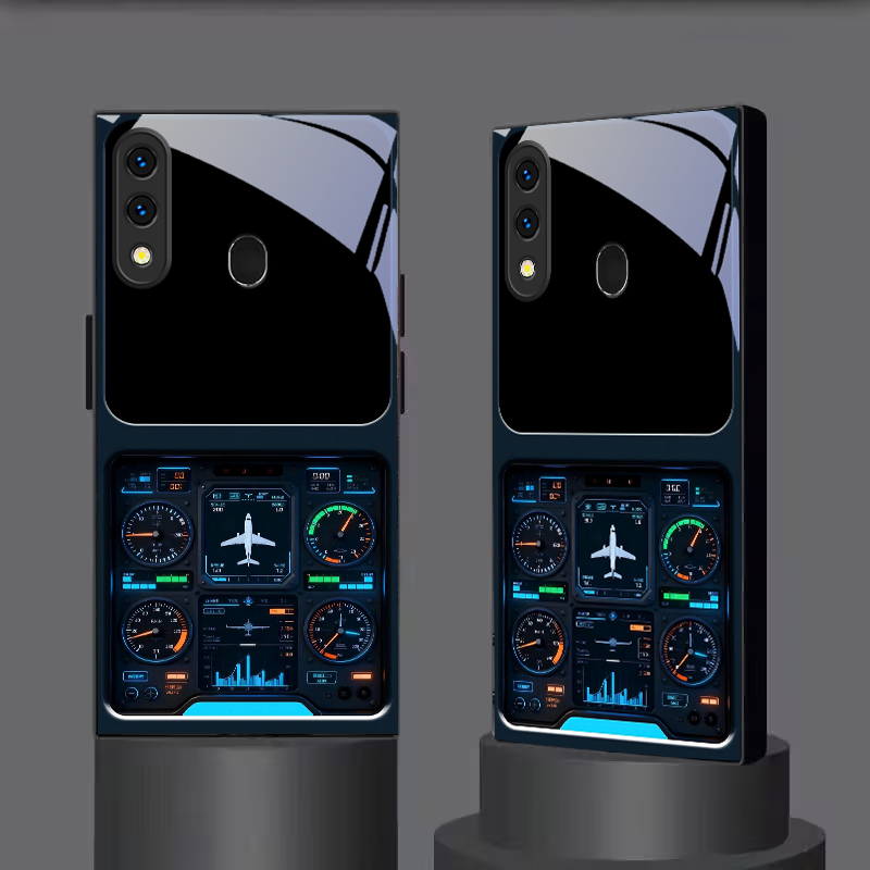 멋진 항공 조종석 스크린 디자인 블랙 글래스 폰 케이스 - Phone Cases Aviation 리뷰 및 가격