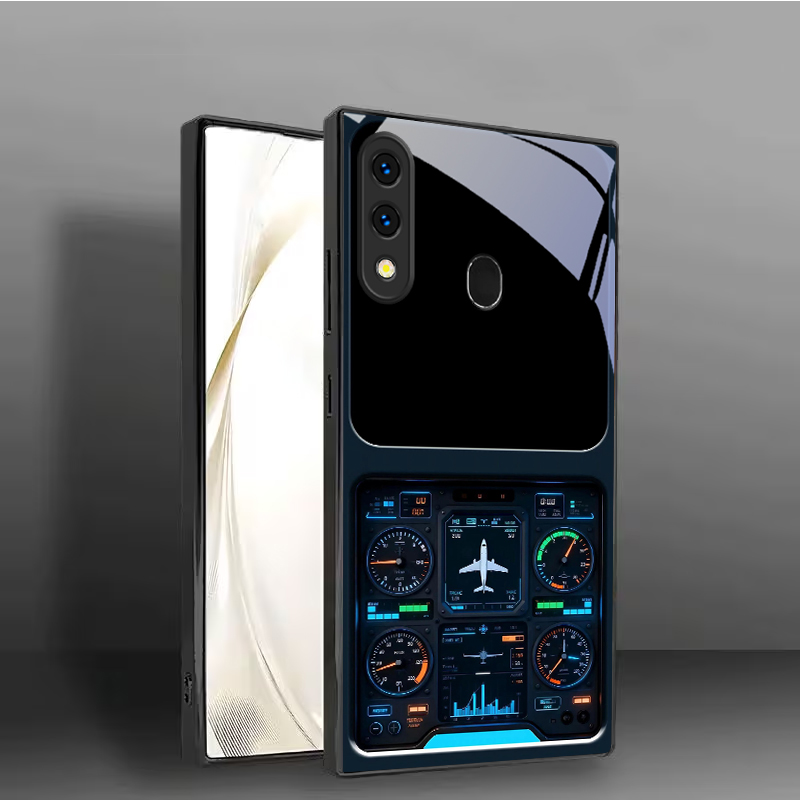 멋진 항공 조종석 스크린 디자인 블랙 글래스 폰 케이스 - Phone Cases Aviation 리뷰 및 가격