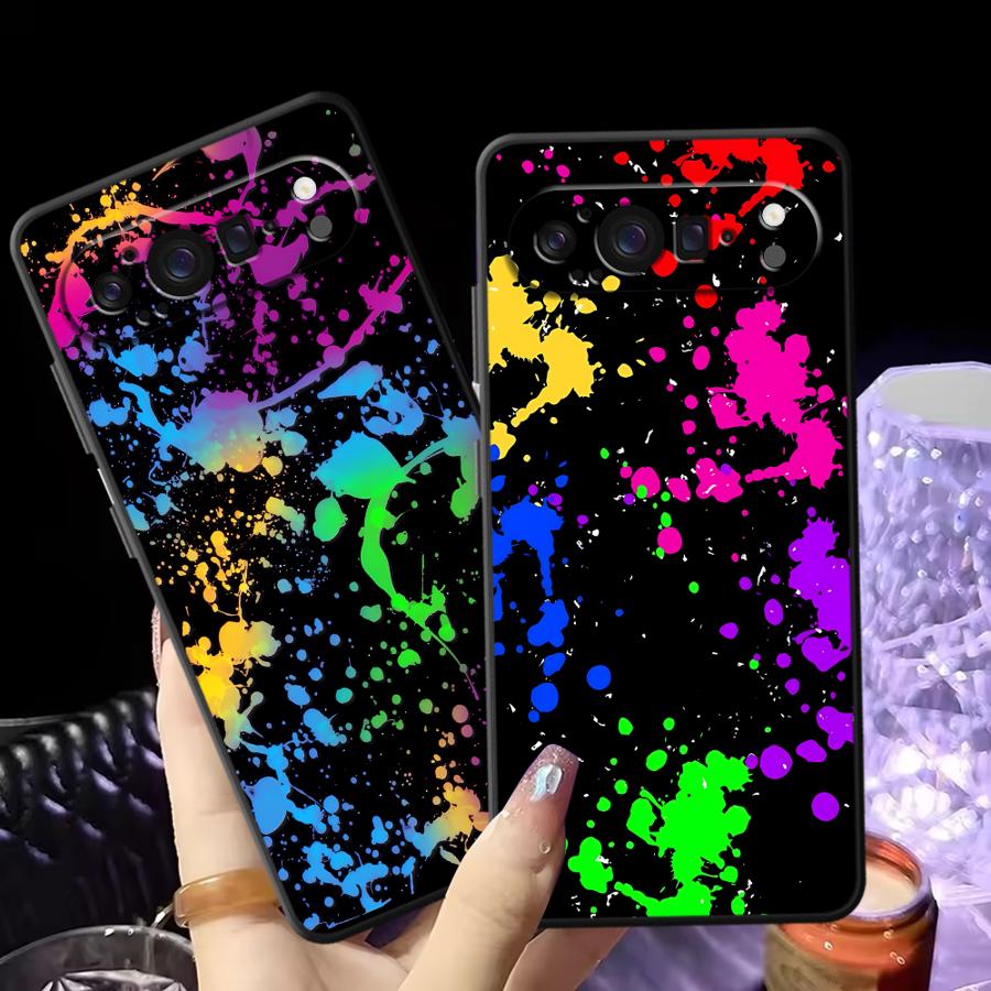 레인보우 페인트 스플래터스 펀다 폰 커버 케이스 (구글 - Phone Cases Google Pixel 9A 리뷰 및 가격
