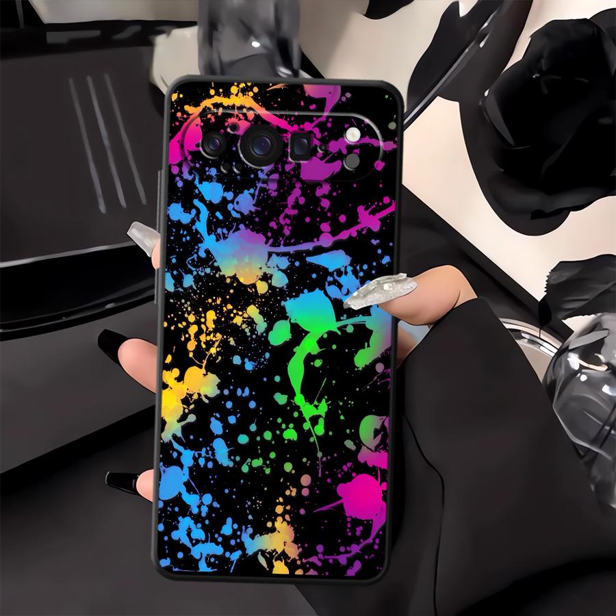 레인보우 페인트 스플래터스 펀다 폰 커버 케이스 (구글 - Phone Cases Google Pixel 9A 리뷰 및 가격