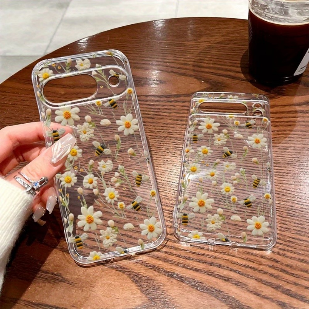 귀여운 꿀벌 꽃무늬 소프트 투명 폰 케이스 (구글 픽셀 - Phone Cases Google Pixel 9A 리뷰 및 가격