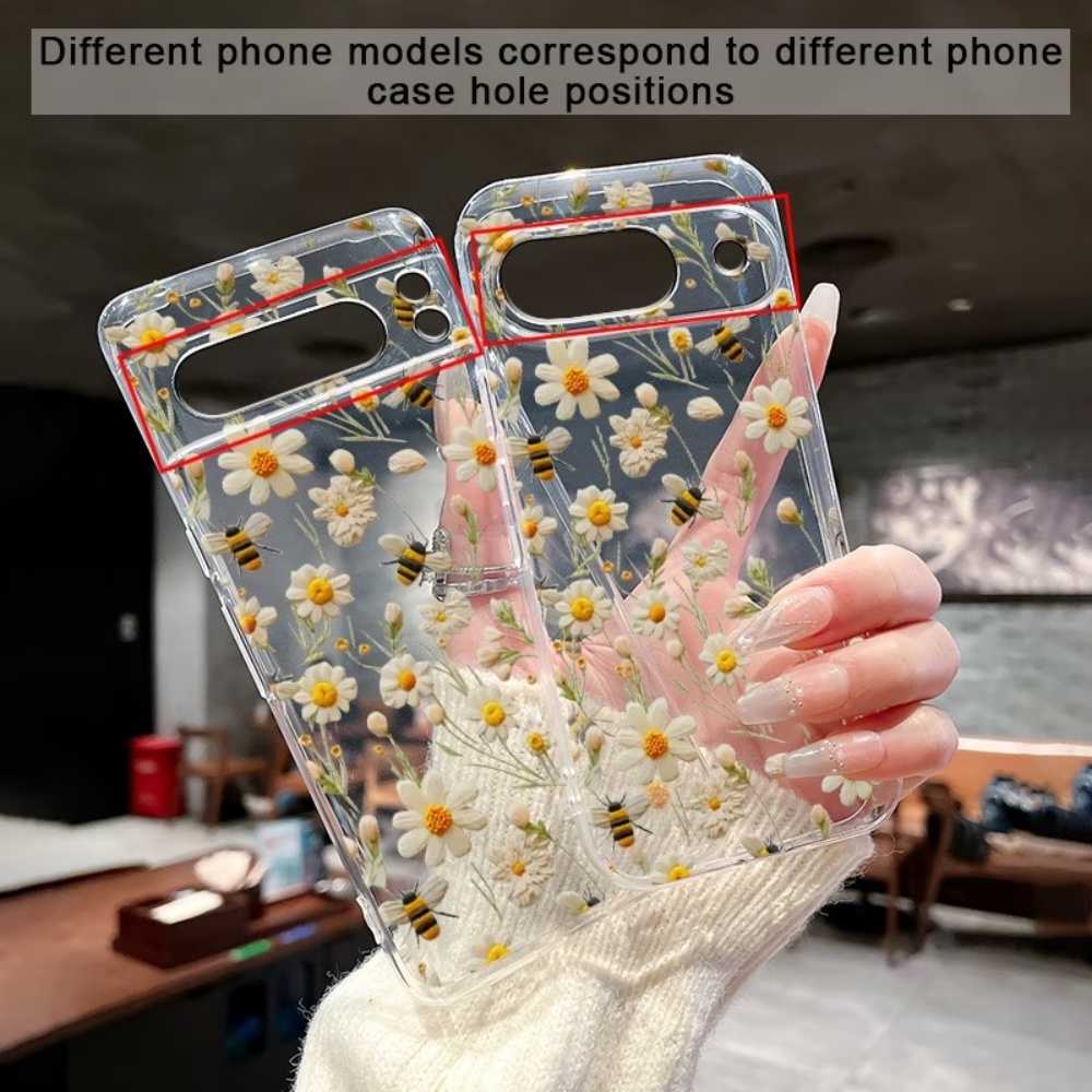 귀여운 꿀벌 꽃무늬 소프트 투명 폰 케이스 (구글 픽셀 - Phone Cases Google Pixel 9A 리뷰 및 가격