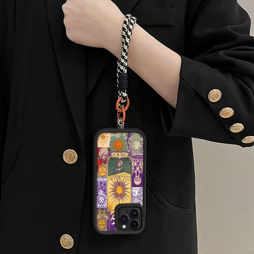 빈티지 썬 타로 카드 스트랩 로프 폰 케이스 (아이폰  - Phone Cases With Straps 리뷰 및 가격