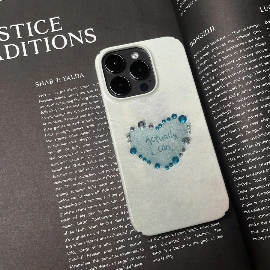반짝이는 하트 디자인과 'Actually I Can'  - Phone Cases You Can Design 리뷰 및 가격